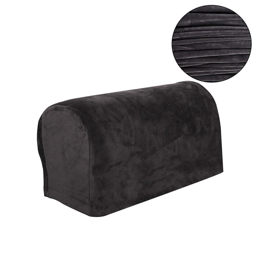 1pair Elastic Couch Arm Covers Solid Sofa Arm Protectors Sofa Armrest Covers Living Room Furniture