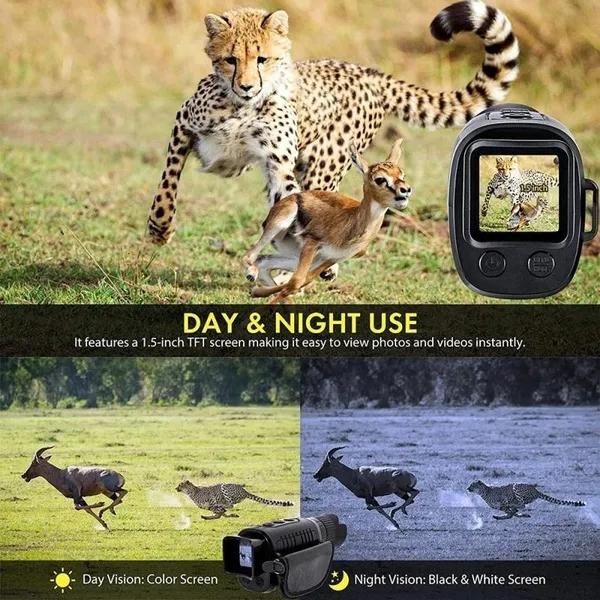 1080P HD Monocular Night Vision Device Infrared 5x Digital Zoom Hunting Telescope Outdoor Day Night Dual Use Full Dark 300m Can Take Photos and Videos