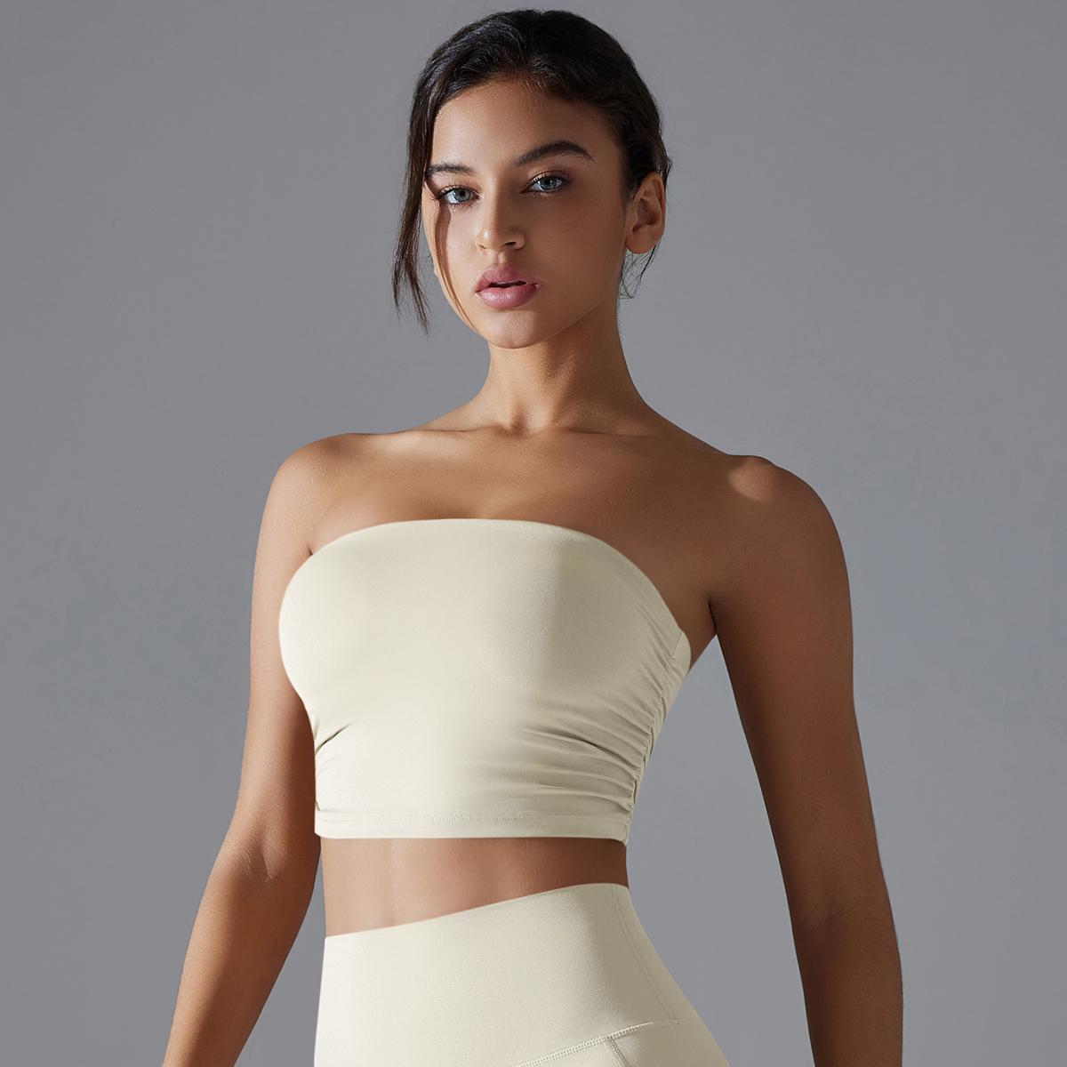 Auroth Женский Спортивный Фитнес Бюстгальтер С Открытой Спиной Тренировки Бег Спортивный — фото 10