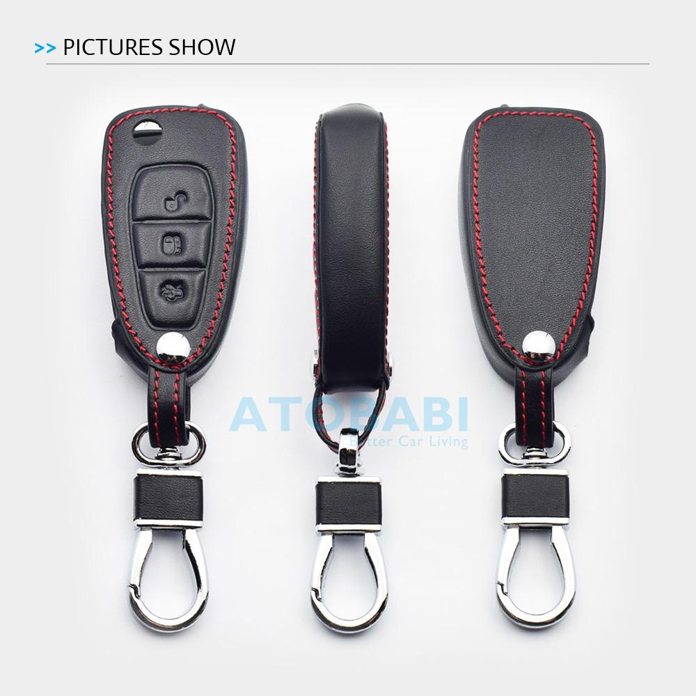 Leather Car Key Cover Bag For Ford Focus Transit C-Max S-Max Galaxy Mondeo Tourneo Fusion Flip Remote Fobs Shell Protector Cases