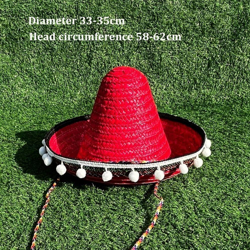 Large Size Straw Hats Mexican Style Men Women Summer Hats New Outdoor Sun Hat for Halloween Party