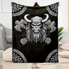 Viking Compass And Wolves Blankets Are Suitable for Living Rooms,making Them an Ideal Choice for Outdoor Travel and Gifts.