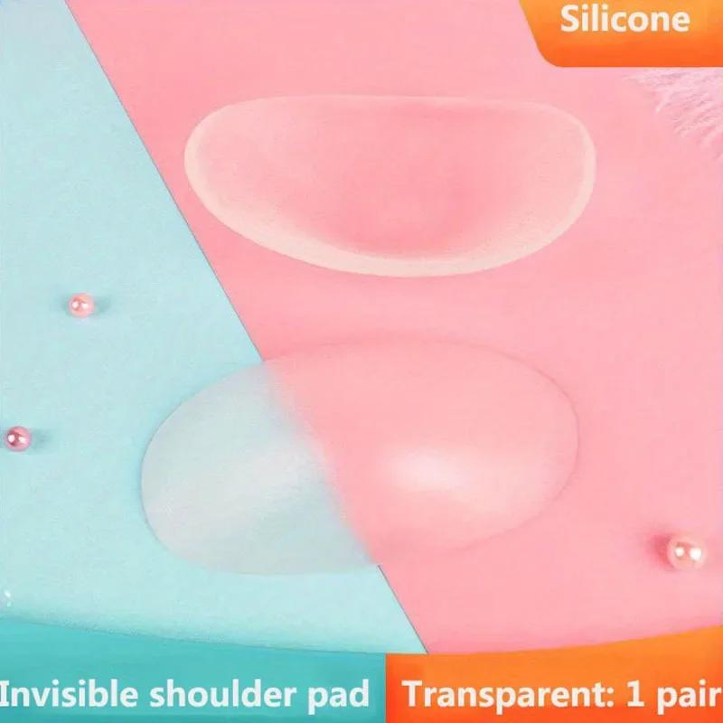 Invisible Detachable Breathable Silicone Shoulder Pad for Woman Shoulder Enhancer Reusable Self-Adhesive Clothing