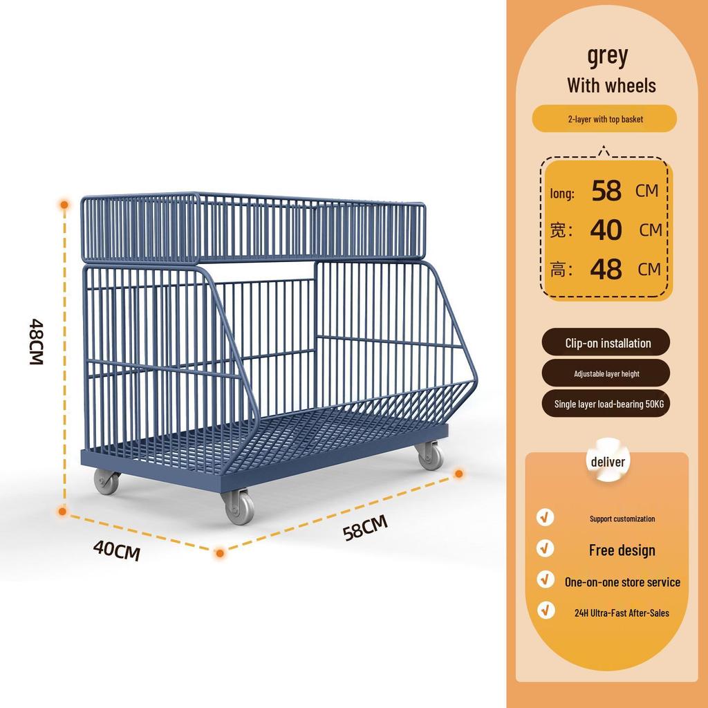 Multi-Layer Stackable Display Basket for Snacks & Vegetables