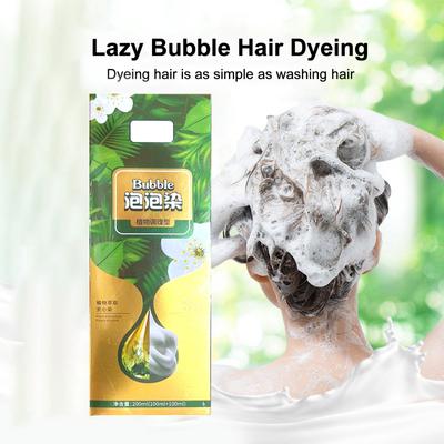 Bubble Hair Rostlinné vlasy Hedvábně krásné plovoucí vlasy nebolí vlasovou pokožku nebolí vlasy, používá se na šedivé vlasy barva Bubble 200 ml