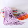 Autumn Winter Scarf Women Cashmere Feel Solid Pashmina Wraps Scarves Female Warm Soft Bufanda Tassel Shawl Long Poncho Echarpe