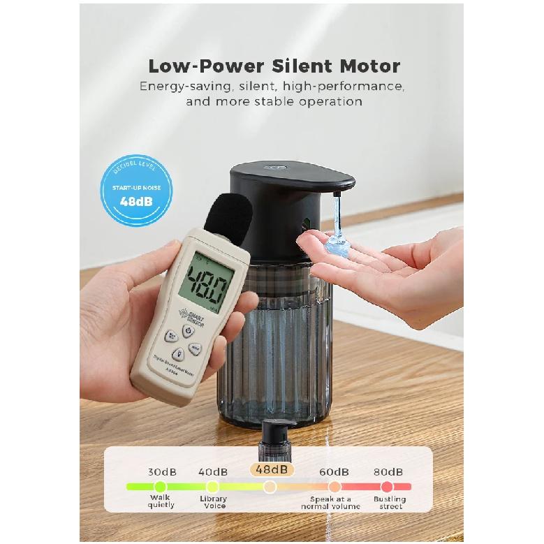 Kitchen 300ml Automatic Liquid Soap Dispenser USB Rechargeable Touchless Hand High Capacity Detergent Bathroom Dispenser