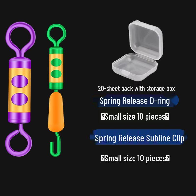 Anti-Tangle Silicone Leader Clip & Connector - Force-Relieving Fishing Tackle Accessory