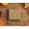 ESPLANADE Brass Pooja Mandir Chowki Peetha Peeta God's Stool - Puja Articles - 2.6" Inches