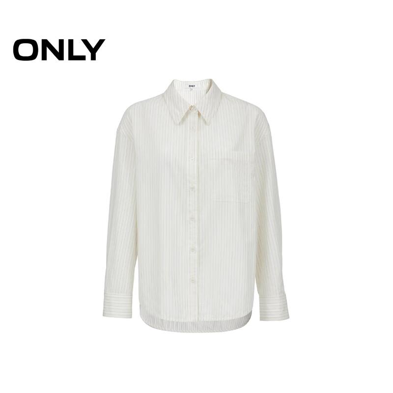 ONLY 2025 Summer Relaxed Fit Lapel Long Sleeve Shirt