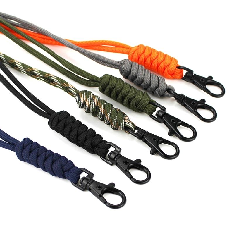 Heavy Duty Paracord Lanyard Necklace Whistles Strap Braided Keychain Lanyard for Outdoor Activities,Camera,Wallets Keys