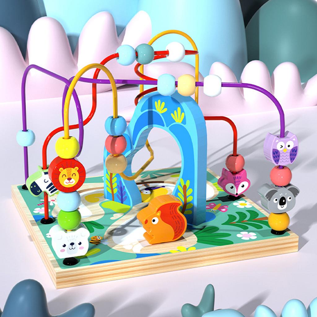 Abacus Bead Maze Shape Sorter Improve Logic Training and Thinking Skills Suitable for Early Education Center