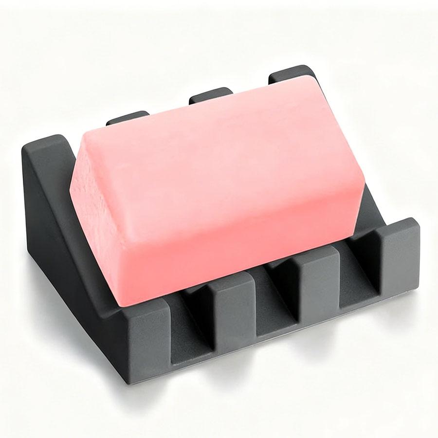 A soap box, silicone drain pan, bathroom storage rack, silicone soap holder