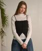 Rosiro Layered Frill Long-Sleeves White