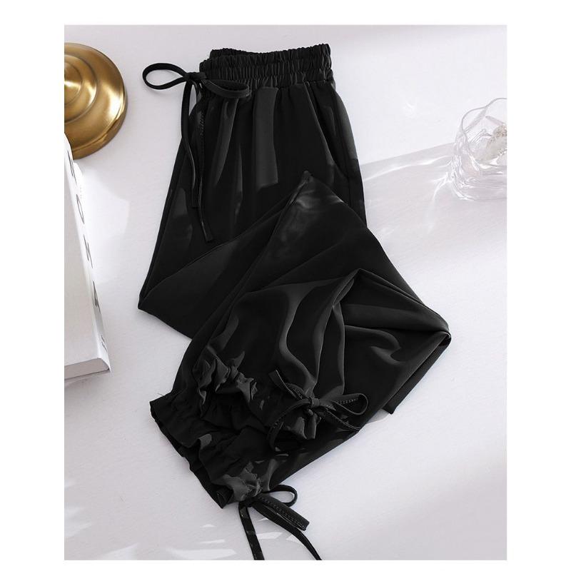 

Спортивные брюки Ice Silk для женщин, летние, тонкие, свободные, облегающие, широкие, шаровары Harlen Nine-point 3XL