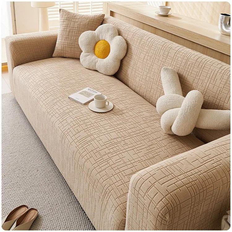 Elastic Sofa Slipcovers Prevent Cat Scratching Living Room Sectional Corner L-shapeChair Protector Couch Cover 1/2/3/4/5 Seater