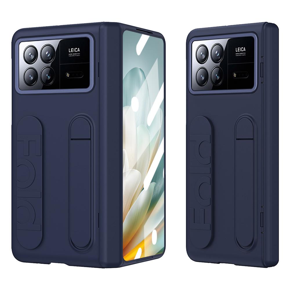 For Xiaomi Mix Fold 3 5G Case Kickstand Wristband PC Phone Cover with Tempered Glass Film