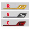 Car Sticker R S C Emblem Trunk Badge Decal for  GT GT43 GT50 GTR GTS GTC C63S E63S GLC63S GLE63S Etc.