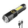 Waterproof Torch Light Telescopic Zoom XPE COB LED Camping Flashlight Type-C USB Charging Hiking Flashlight 4 Modes for Outdoor