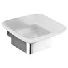 Bathroom Soap Rack, Soap Storage Rack, Bathroom accessories,Square Glass Soap Dish Black silver,Soap Holder
