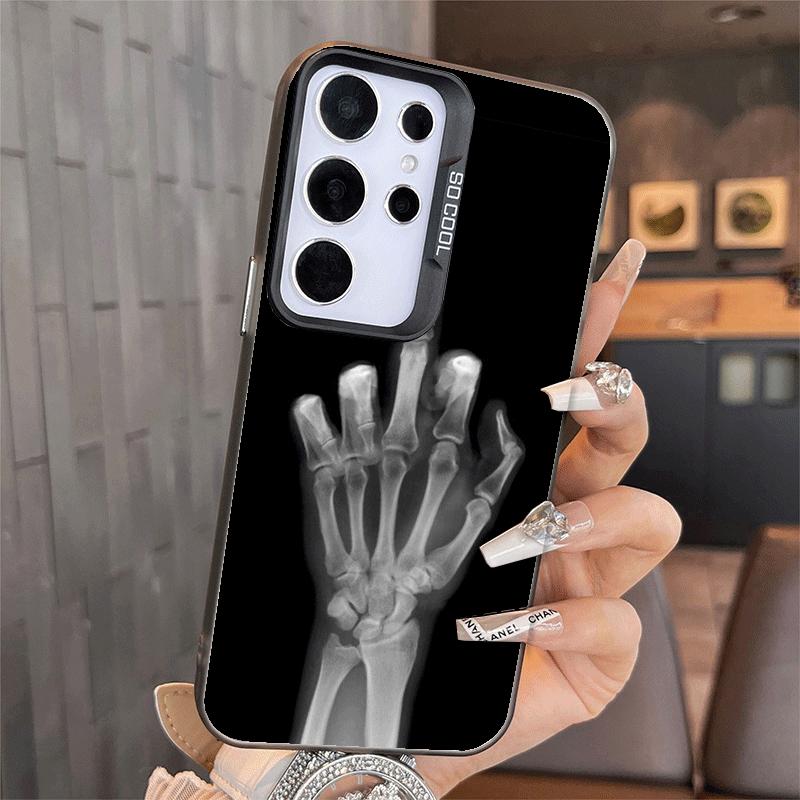 Funny X-Ray Hand Bones Soft Phone Case for Samsung A17 A16 A15 A14 A13 A57 A56 A55 A54 A53 A37 A36 A35 A34 A33 A26 A25 A24 A23 A