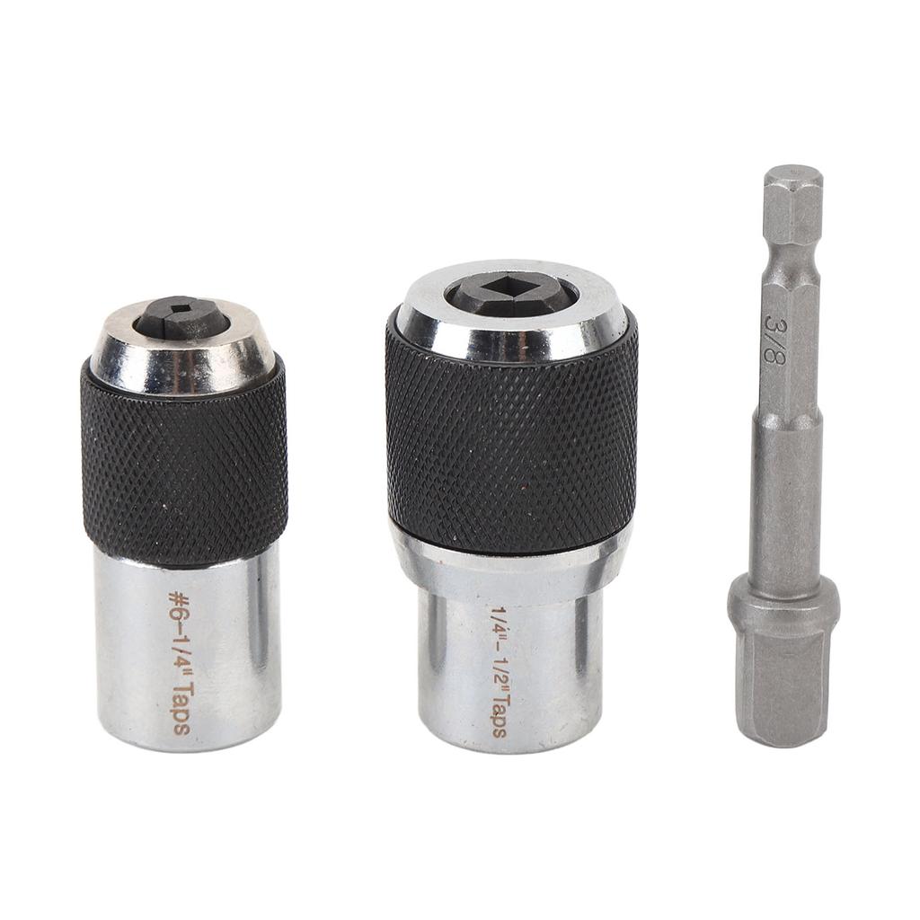 2PCS Tap Socket with 3 8 Drive Square Adapter 6 1 4 1 4 1 2 Inch Adjustable Tap Extractor Tool for M3 M6 M8 M12 Taps