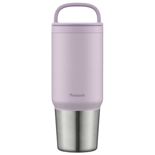 The-peacock Thermos Industry (The-peacock) [Handle, Dishwasher Safe] Peacock Water Bottle, Mug Bottle, 800ml, with Lid, Easy To Clean, Insulates Hot a
