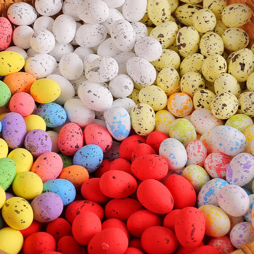 50 Pcs Easter Eggs, Reusable Easter Eggs, Colorful Mini Easter Eggs, DIY Easter Ornaments, Foam Easter Eggs For Wedding, Party Decor, Photography, Bas