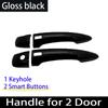 Chrome Gloss Black Door Handle For Nissan Juke F16 2     Carbon Fiber Exterior Decorate Car Accessories Stickers