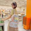Schoolbag college style sweet plaid backpack female student Korean version large capacity junior high school schoolbag female layered travel backpack
