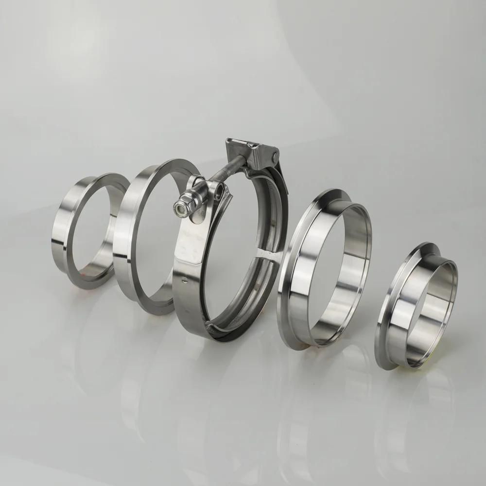 Clemă cu bandă în V Flanșă de evacuare masculină Femeie Seturi de țevi de eșapament Turbo din oțel inoxidabil 304 Accesorii pentru mașină de eliberare 2"2.5"3"3.5" 4" inch
