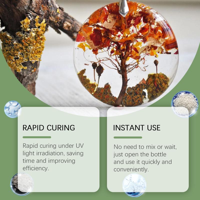 Transparent Epoxy Resin Drop Glue Quick Dry Shadowless Adhesive for DIY Crafts Handmade Jewelry Strong Bonding Solution