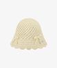 CITYBREEZE Ribbon Point Crochet Bucket Hat_Ivory