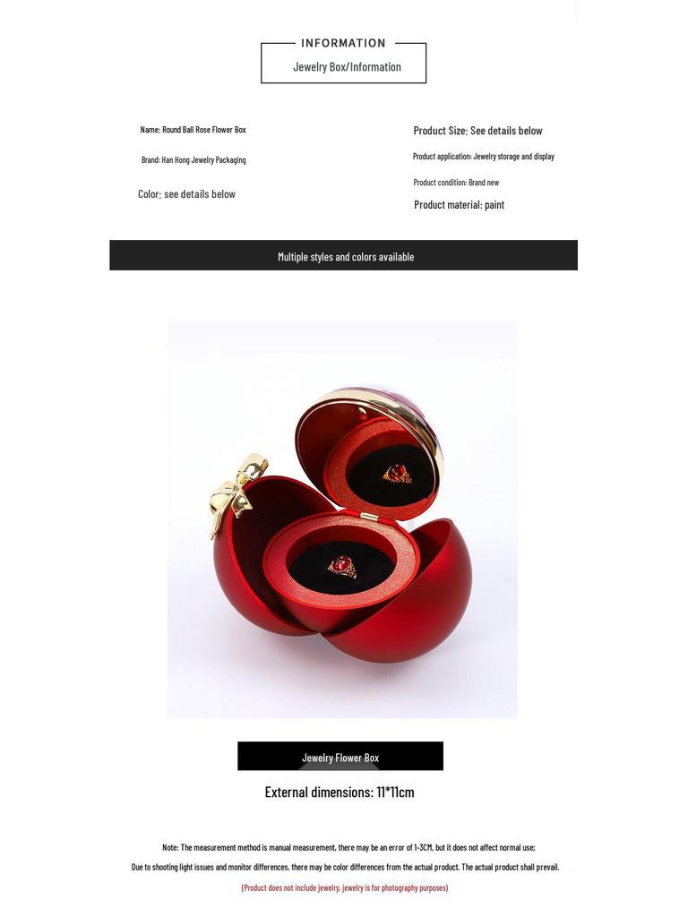 Romantic Bow Rose Jewelry Gift Box: Preserved Flower Necklace & Ring for Valentine's and Mother's Day