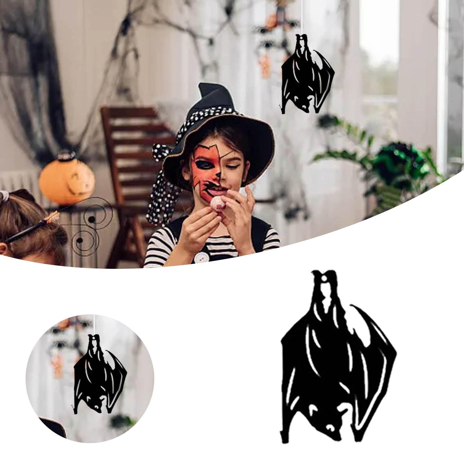 

Halloween Creative Upside Down Bat Pendant Home Decorations Black Bat Acrylic Party Decoration Props Decorations For Halloween One Size чёрный