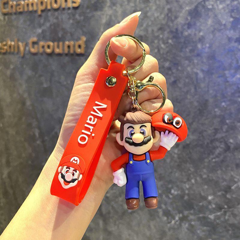 Cartoon Drag Mario Keychain Pendant Super Mario Doll Bag Pendant Doll Machine Keychain large