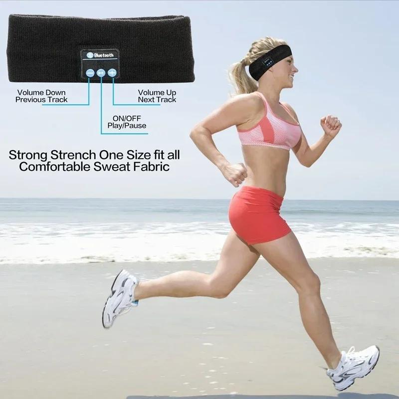 Multipurpose Bluetooth Headband – Wireless Sleep Headphones with Soft Eye Mask & Built-in Mic for Yoga and Workouts