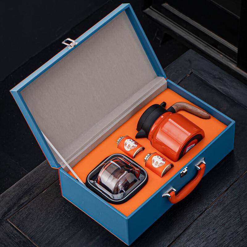 Ceramic Braising Teapot Gift Set with Travel Tea Set