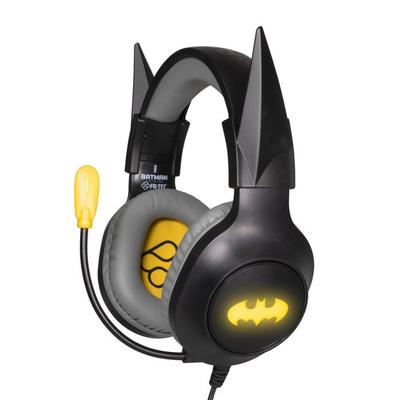 Headset Gaming - Batman - Cavaleiro das Trevas - Orelhas Destacáveis - Compatível com PS5, PS4, Xbox - Microfone Flexível