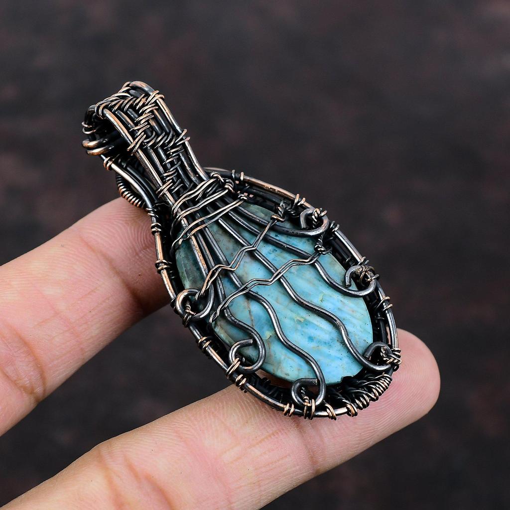 Tree Of Life Neon Apatite Pendant Copper Wire Wrapped Pendant Rainbow Moonstone Pendant Handmade Pendant Real Gemstone Jewelry Gift For Mom