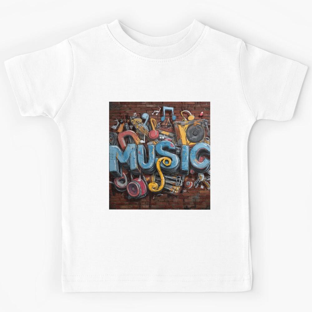 Hip Hop Graffiti Urban Music Mural Street Art Kids T-Shirt 160