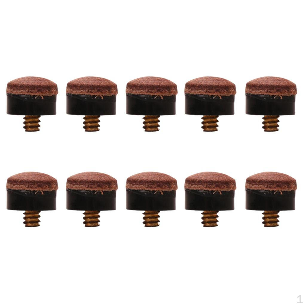 

Quality 10 Pieces 12mm Screw On Replacement Tips for Pool Cue-Hard