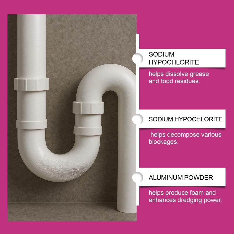 Jue Fish Drain Cleaning Powder - Multi-Material Pipe Cleaning Powder For Clogged Pipes