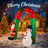 7.87FT Inflatable Arch Santa Claus Snowma Toy With LED Lights Xmas Yard Lawn Party Decor Christmas Home Supplies Ornaments Gifts