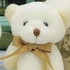 12 Pieces Set Cute Plush Bear Pendant Creative Children's Festival Birthday Gift Toys Solid Color With Bow Bear Pendant