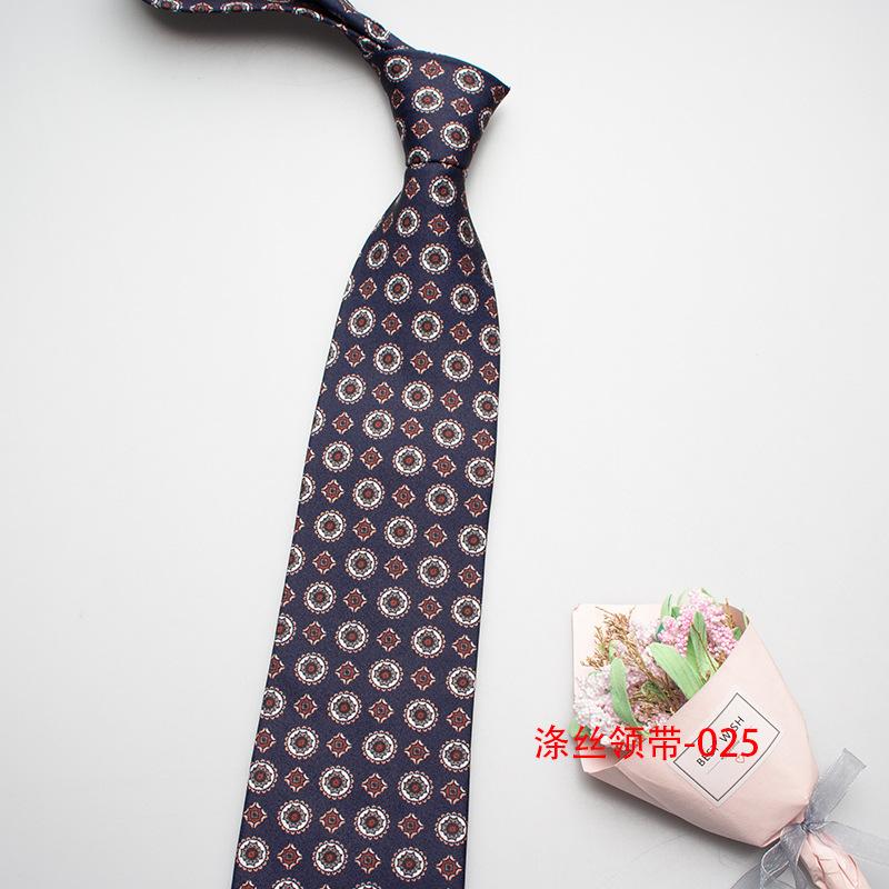 9Cm Men'S Tie, Polyester Silk Exquisite Printed Tie, Business Casual Suit Tie