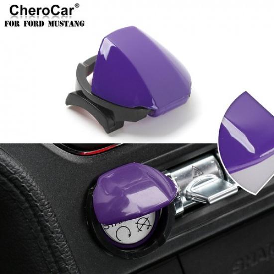 Engine Start/Stop Button Console Switch Cover Trim for Ford Mustang 2015+ Purple