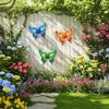Vibrant Metal Butterfly Outdoor Wall Art 1/4Pcs Rustproof Decor for Garden Patio