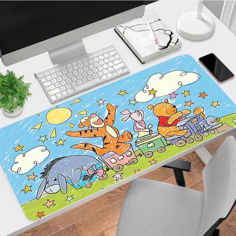 Winnie Pooh Xl Gaming Mouse Pad Nonslip Rubber Base Stitched Edge Waterproof Desk Mat For Pc Laptop Gamer Office Computer Accessories C927708