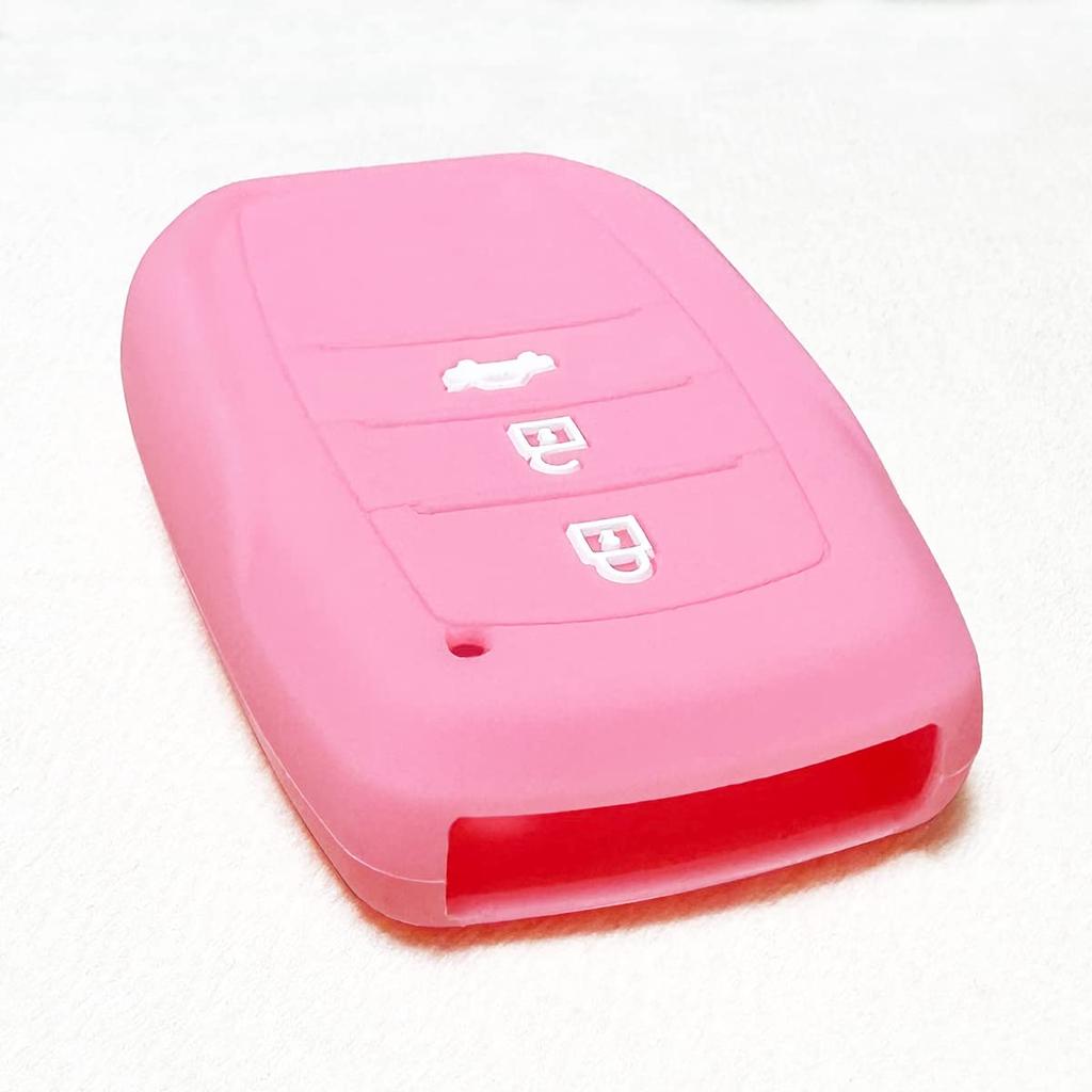 [IKT] Silicone Cover for Toyota Cars Smart Key 3 Buttons Light Pink/New Crown (2022~)
